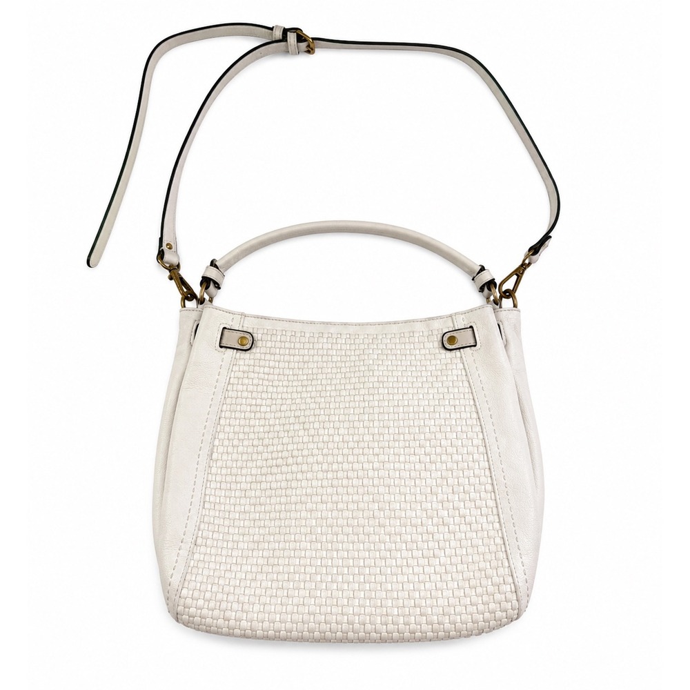 Moda Luxe Vintage Y2K White Woven Shoulder Crossbody Hobo Bag Purse